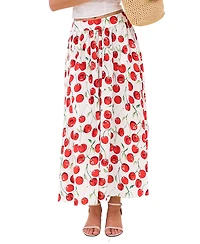 Cupshe Women's Garnish Cherry Midi Skirt