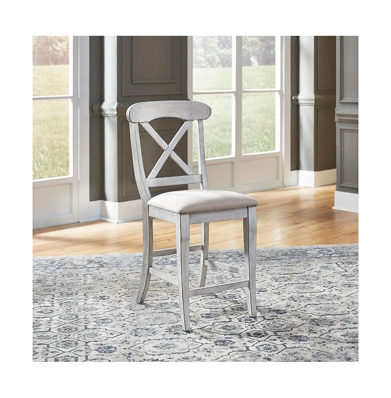 Liberty Furniture Industries, Inc Uph X Back Counter Chair Set of 2