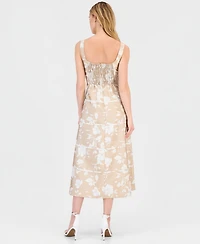 Anne Klein Women's Contrast-Cording A-Line Midi Dress