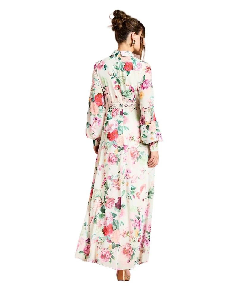 Coast Women's Pleated Lace Trim Midi Dress