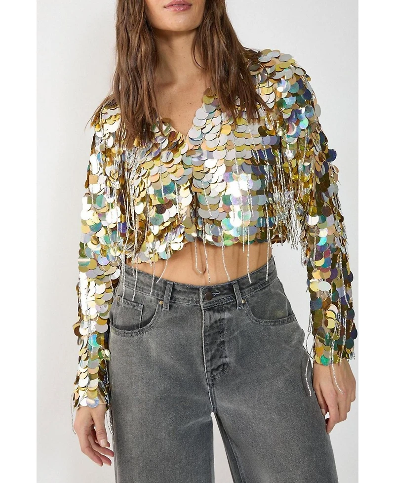 Nasty Gal Women's Disc Tassel Trophy Jacket
