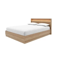 Nexera Harlow Slatted Bedframe and Headboard with Integrated Light