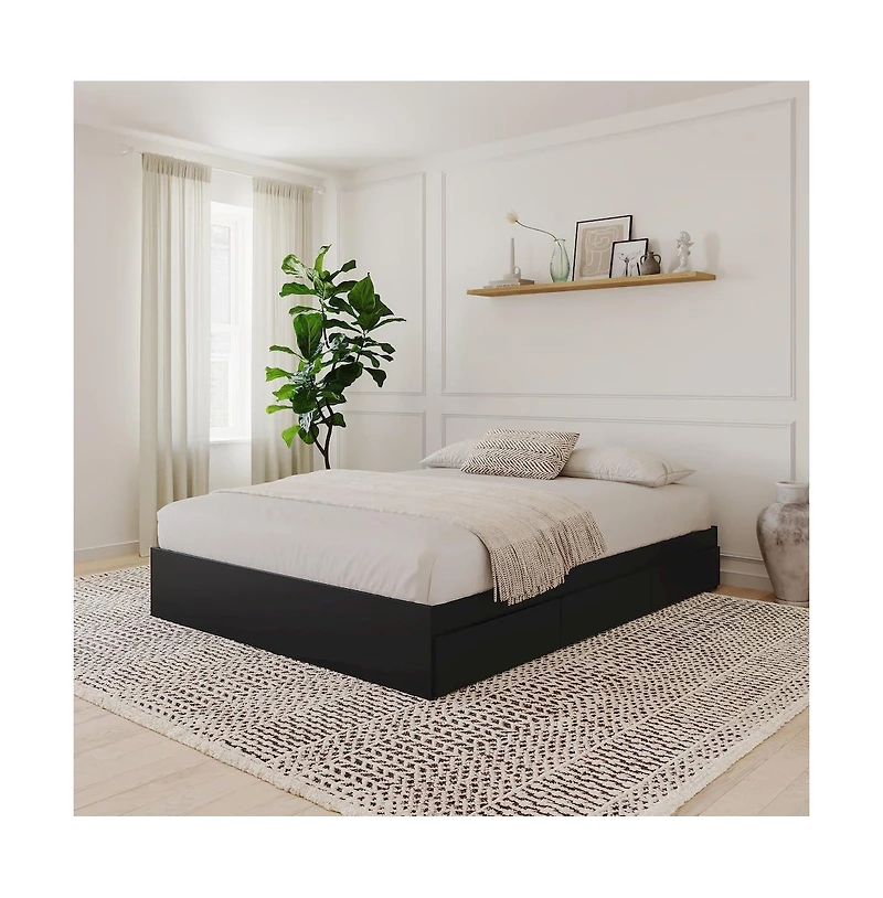 Nexera 3-Drawer Storage Bed Frame