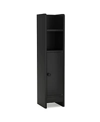 Bathroom Storage Cabinet with Adjustable Shelf 1 Door & 2 Open Shelves Living Room