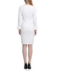 Ny Collection Women's Long Sleeve Scuba Dress