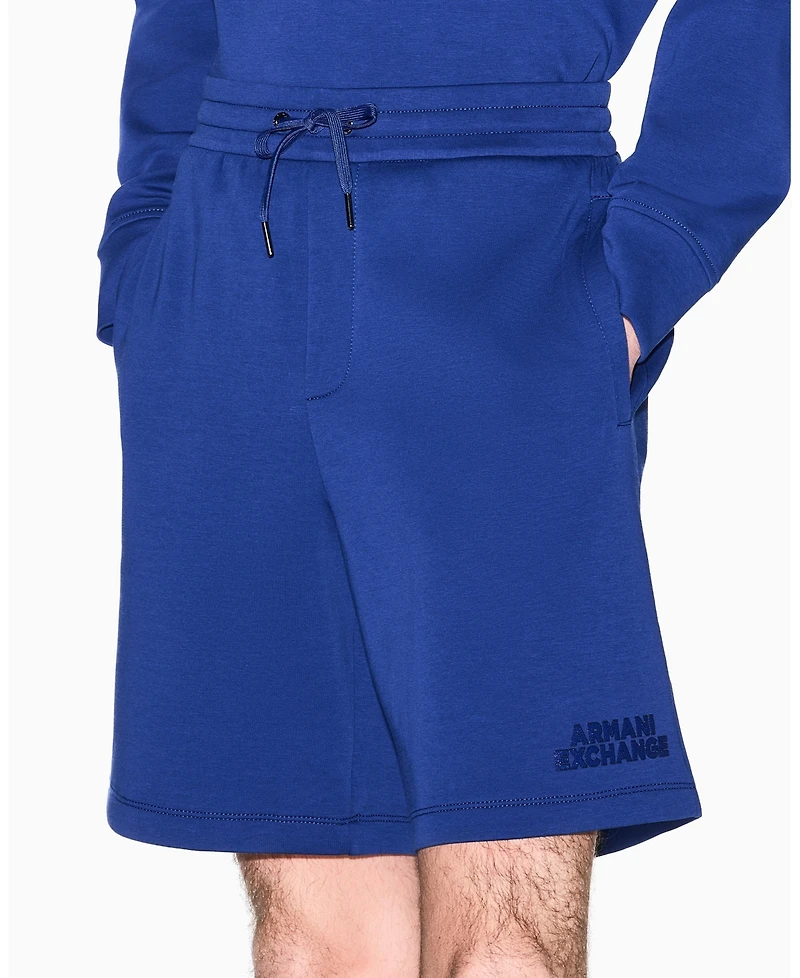 A|X Armani Exchange Men's Elevated Logo Fleece Shorts