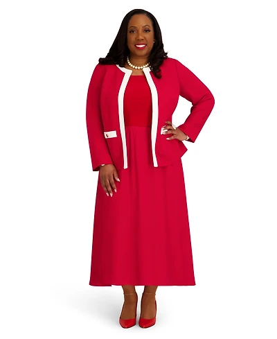 Kasper Women's Framed Open Front Jacket