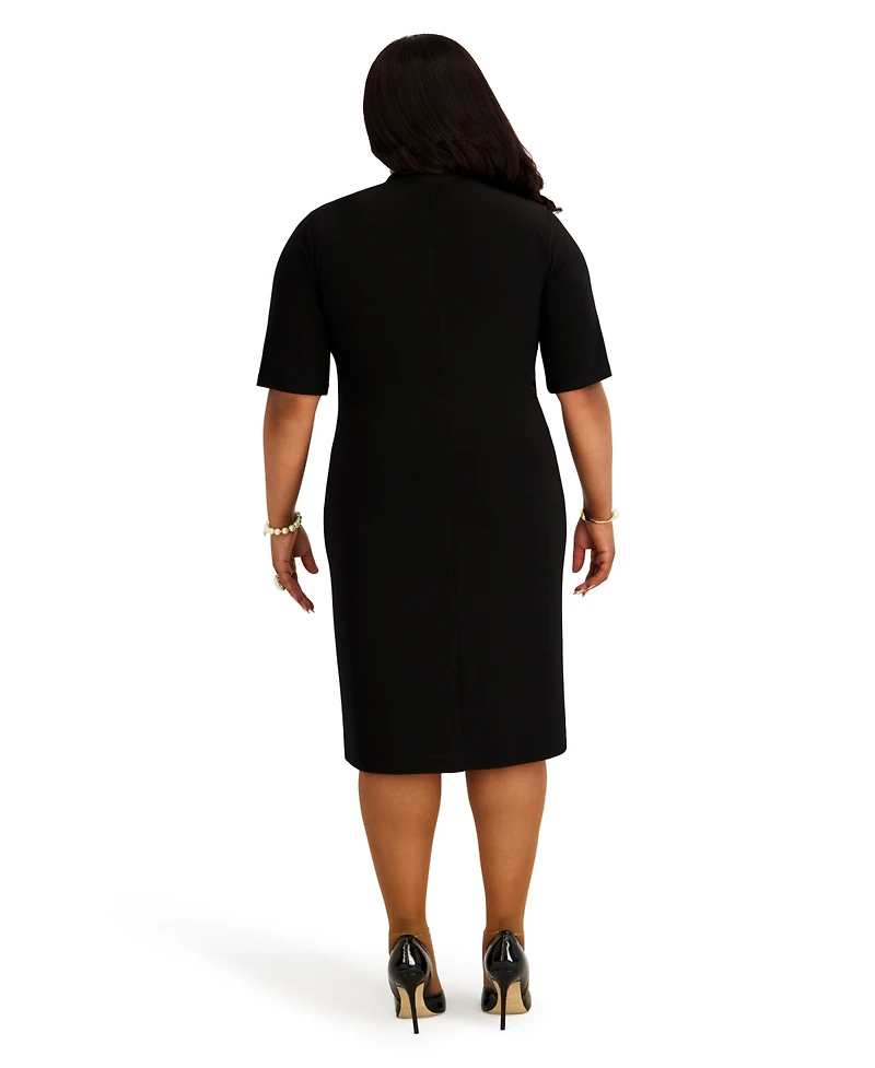 Kasper Women's V-Neck Midi Dress