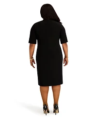 Kasper Women's V-Neck Midi Dress