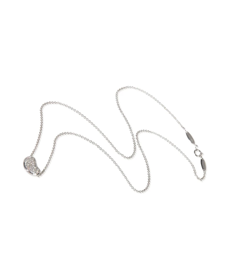 Pre-Owned Tiffany & Co Platinum Diamond Elsa Peretti Bean Pendant