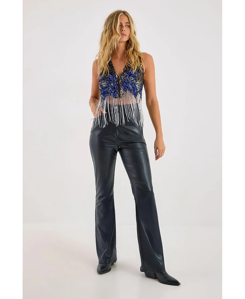 Nasty Gal Women's Embellished Tassel Vest