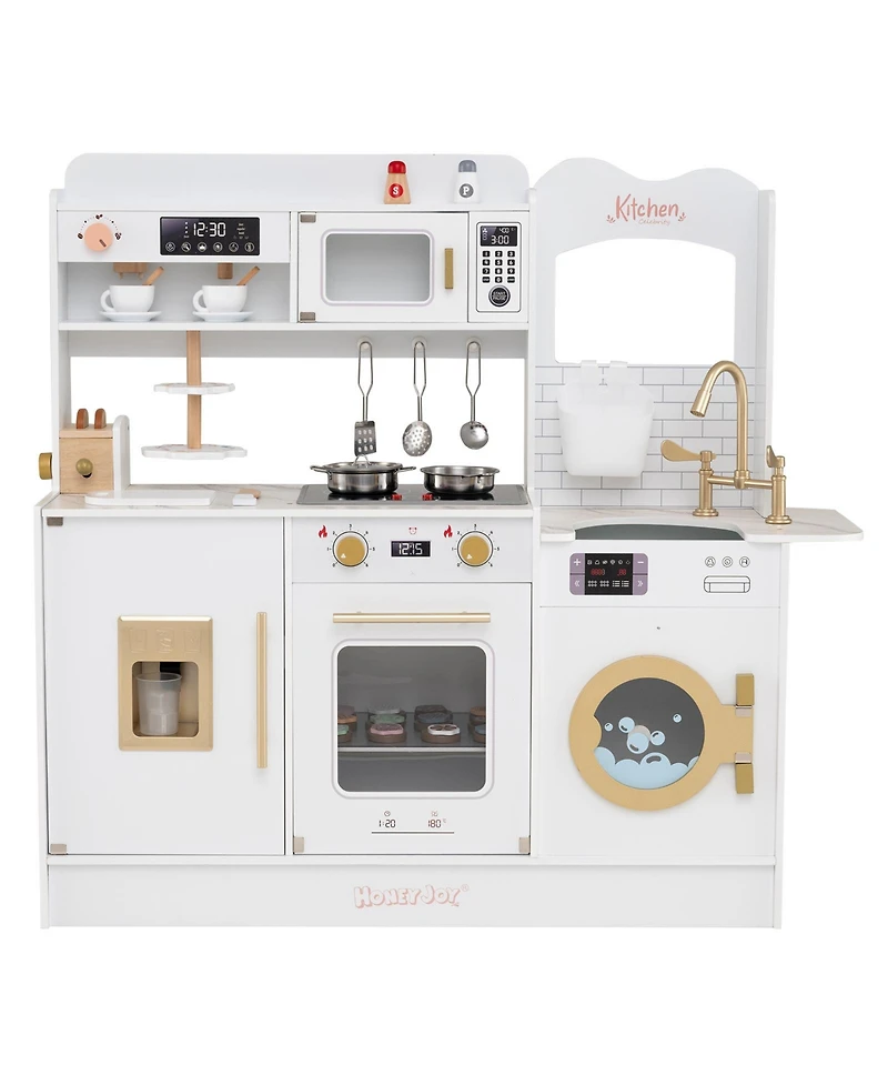 Mecale Children s Pretend Toy Kitchen Playset with Lights & Sounds, Interactive Fun