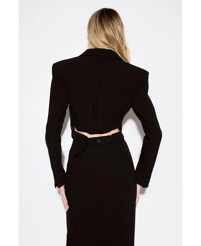 MissPap Women's Premium Pleat Back Blazer