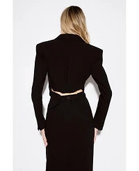 MissPap Women's Premium Pleat Back Blazer