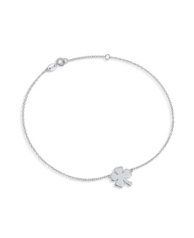 Bling Jewelry Lucky Charm Clover Anklet Ankle Bracelet Sterling Silver Chain Adjustable