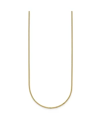 Solid 18k Yellow Gold Italian 1.2mm Thin Curb Chain Necklace - 16