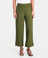 Bar Iii Women's Textured Pull On Wide-Leg Pants, Macy's Exclusive