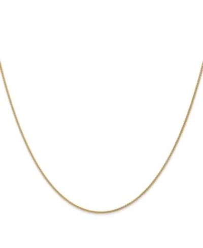 Curata Jewelry Solid 18k Gold Italian 1mm Sparkle Cut Spiga Chain Necklace