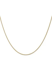 Curata Jewelry Solid 18k Gold Italian 1mm Sparkle Cut Spiga Chain Necklace