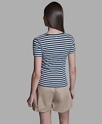 Bcbg Women's Short-Sleeve Stripe T-Shirt