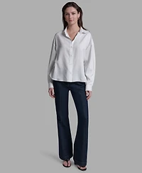 Bcbg Women's Long-Sleeve Oversized Stripe Shirt