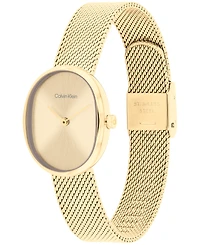 Calvin Klein Women's Euphoria Gold Tone Stainless Steel Mesh Bracelet Watch, 23.2mm