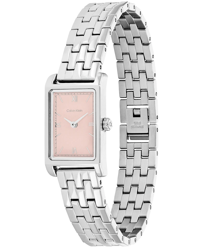 Calvin Klein Women's Ck Light Silver Tone Stainless Steel Bracelet Watch, 16mm