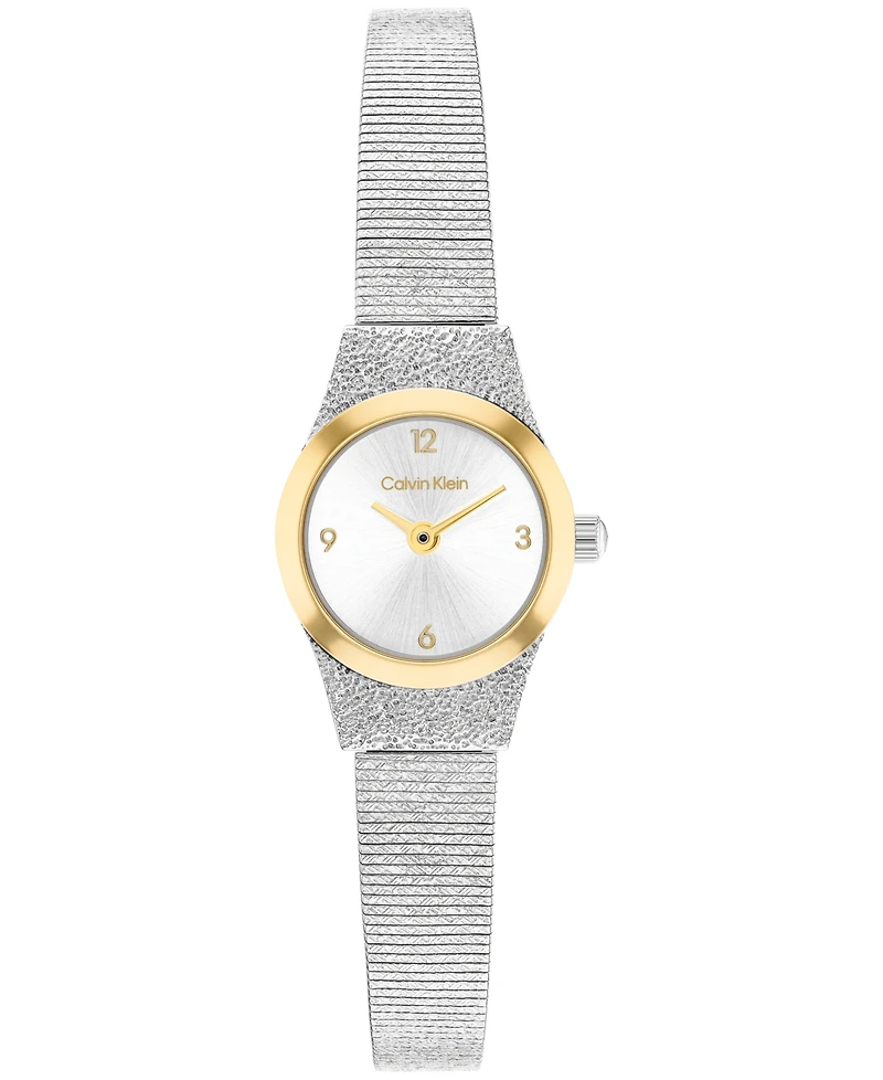 Calvin Klein Women's Ck Contemporary Silver Tone Stainless Steel Bracelet Gift Set Watch, 18mm