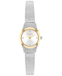 Calvin Klein Women's Ck Contemporary Silver Tone Stainless Steel Bracelet Gift Set Watch, 18mm