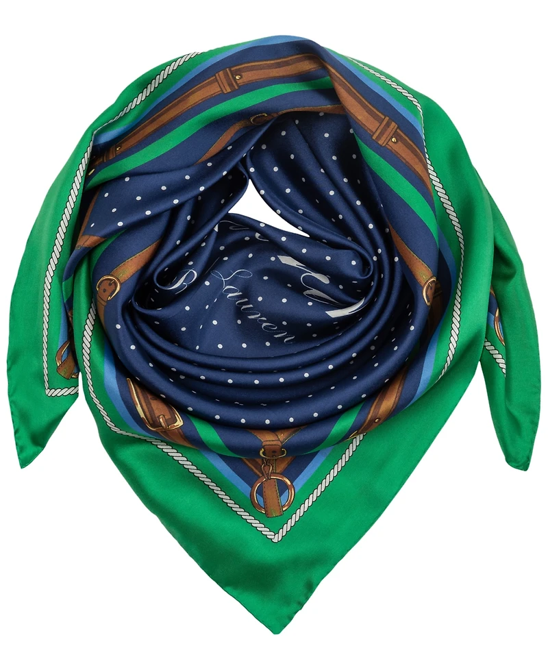Lauren Ralph Lauren Dotted Equestrian Square Scraf