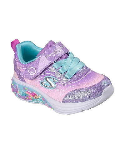 Skechers Toddler Girls' My Dreamers - Lil Mermaid Light-Up Fastening Strap Casual Sneakers from Finish Line