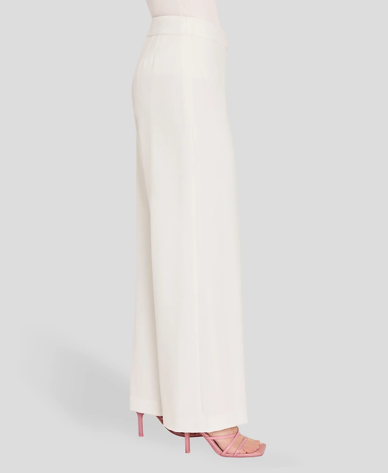 Tahari Asl Petite Wide-Leg Mid-Rise Pants