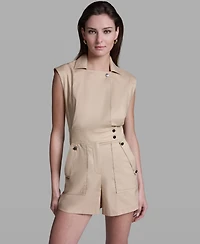 Bcbg Women's Sleeveless Mini Romper Dress