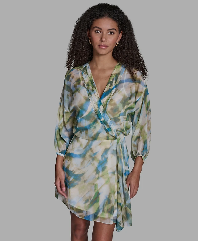 Bcbg Women's Long-Sleeve Mini Dress