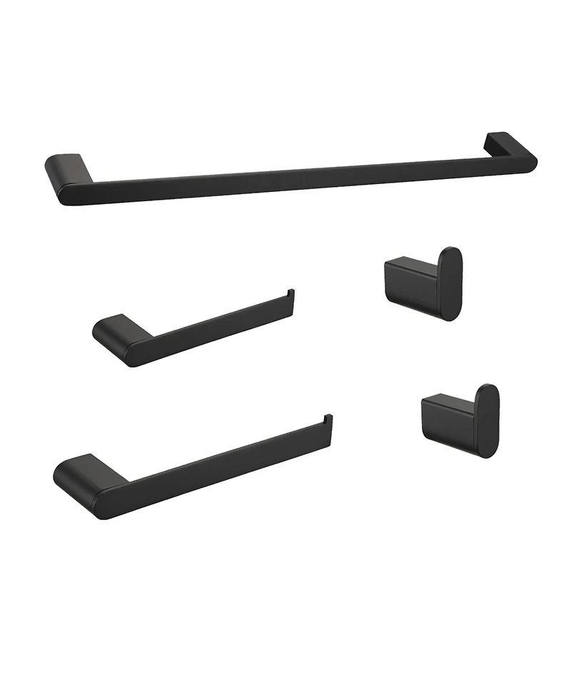 Rainsken 5- Piece Bathroom Accessories Set, Stainless Steel Bathroom Hardware Set, Bath Towel Bar