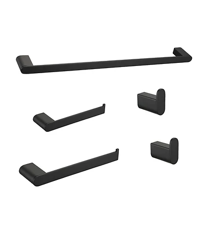 Rainsken 5- Piece Bathroom Accessories Set, Stainless Steel Bathroom Hardware Set, Bath Towel Bar