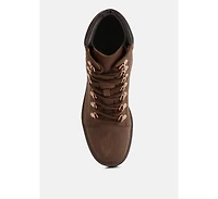 Womens shirly soft leather lace-up boots