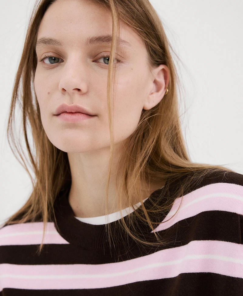 Mango Women's Knit Striped Sweater