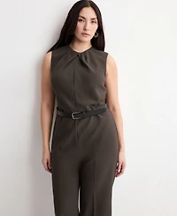 Mango Women's Draped Detail Belt Jumpsuit