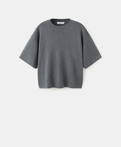 Mango Women's Oversize Short Sleeve Sweater