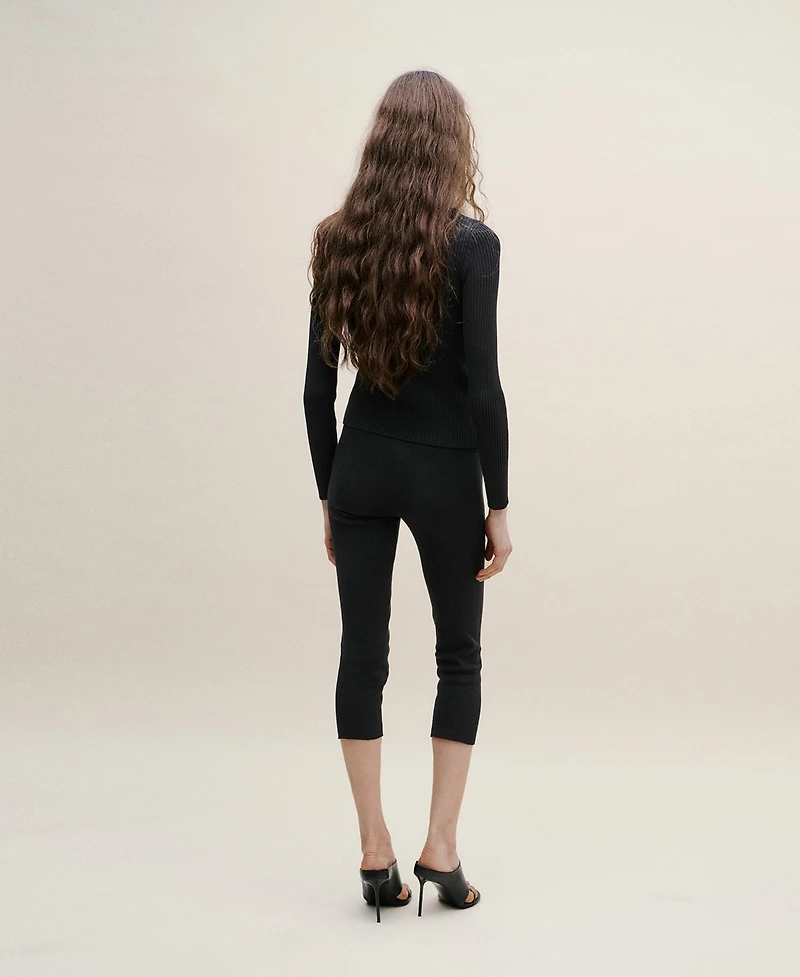 Mango Women's Pocket Knit Cardigan Sweater