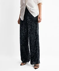 Mango Women's Straight Devore Pants