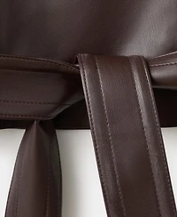 Mango Women's Maxi Lapels Faux-Leather Jacket