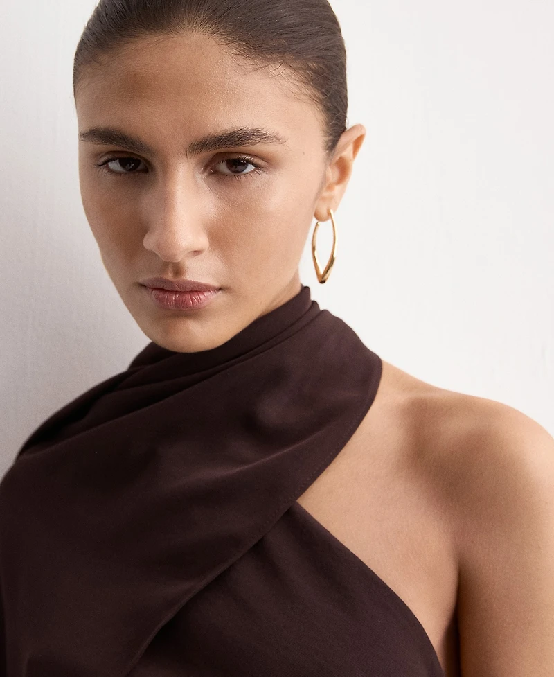 Mango Women's Asymmetrical Scarf Dress