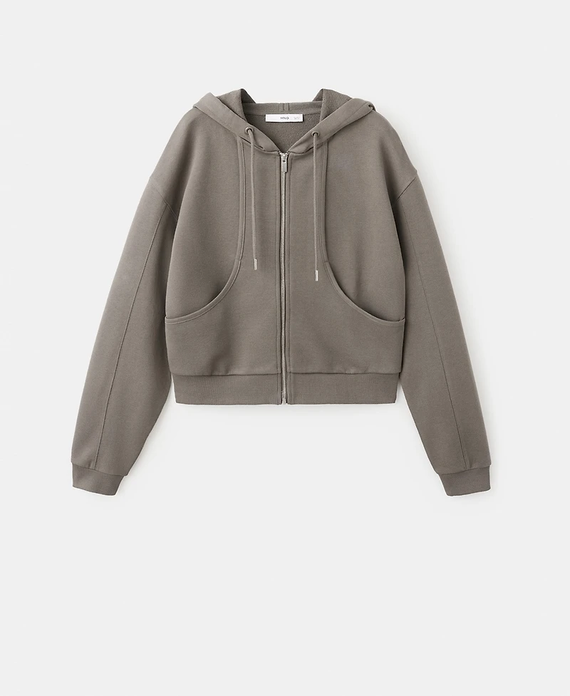 Mango Women's Contrast Seam Hoodie