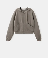 Mango Women's Contrast Seam Hoodie