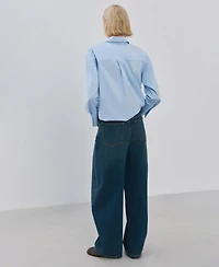 Mango Women's Floral Embroidered Shirt