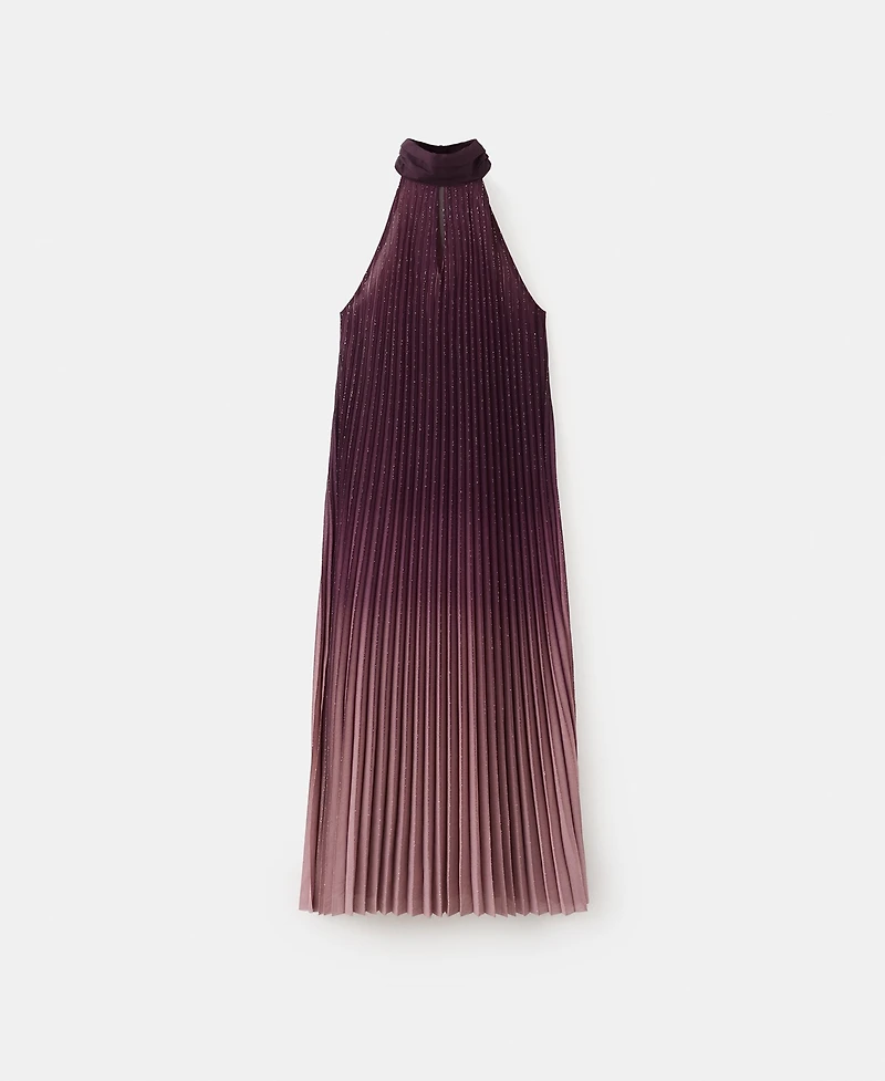 Mango Women's Pleated Halter Neck Dress