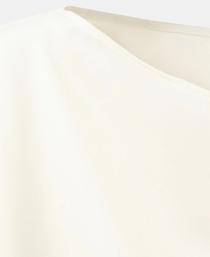 Mango Women's Ruched Satin Blouse