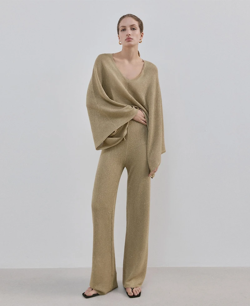 Mango Women's Mid-Rise Knitted Pants